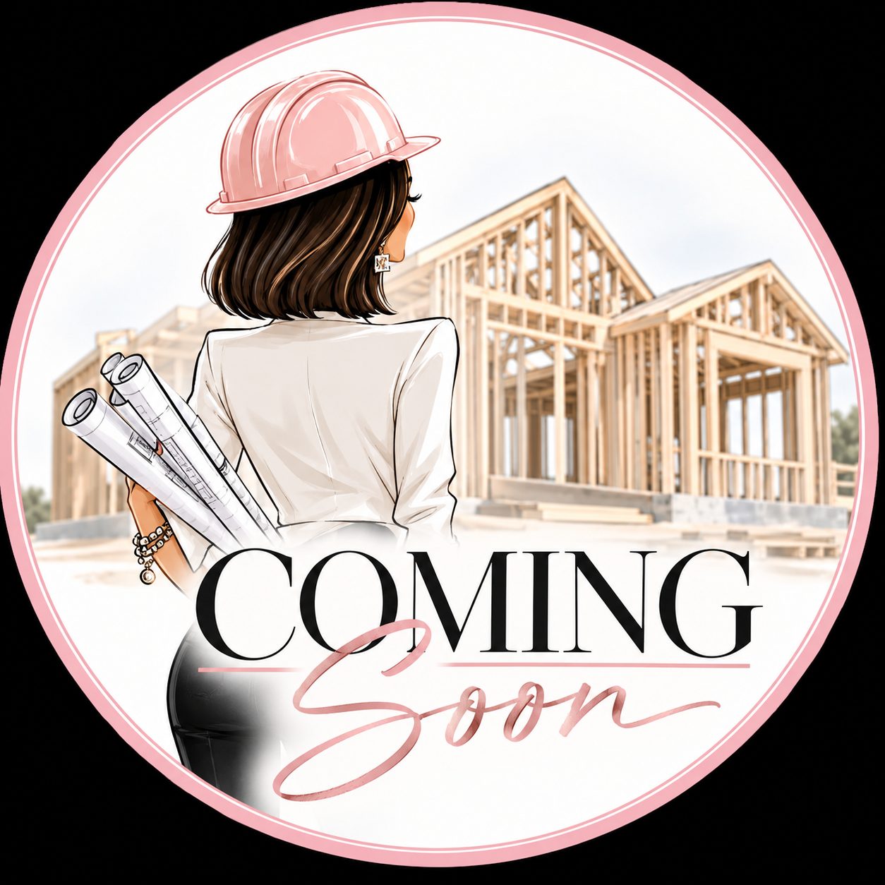 Elegant Coming Soon Construction Badge